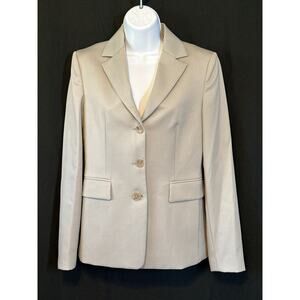J CREW Womens Wool Blazer made in Japan Gray 3 Button Classic Business Career 4